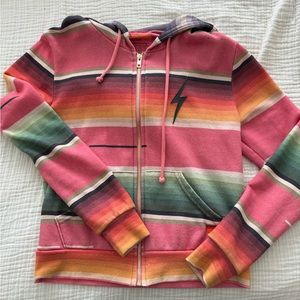 Aviator Nation Serape Bolt Stitch Hoodie XS - NWOT